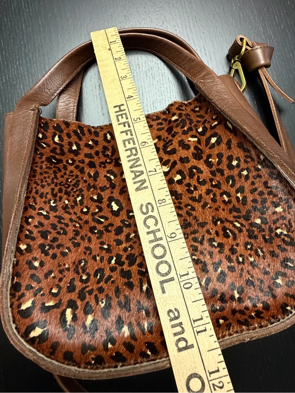 Madewell Sydney Leather Crossbody Leopard Calf Hair bag - Picture 11 of 11